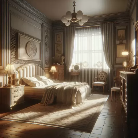 Sypialnia W Stylu Retro