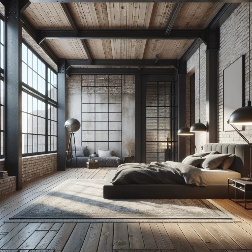 Sypialnia W Stylu Loftowym